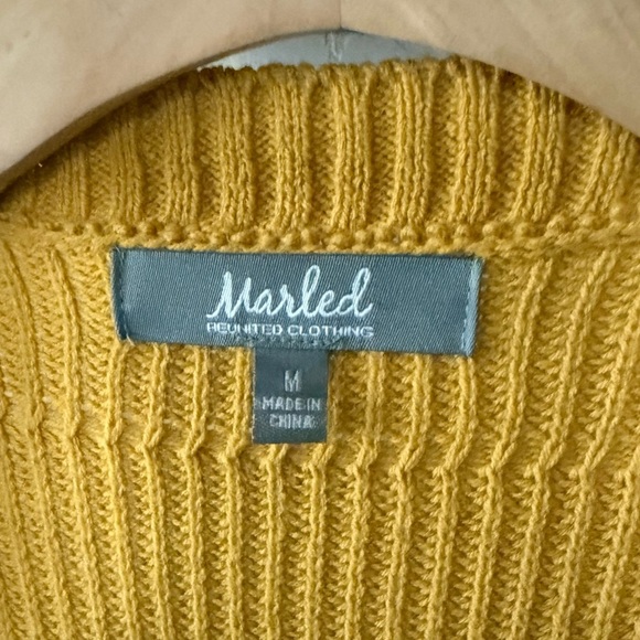Marled|Golden mustard tone open knit cardigan in size medium•••Boho fall vibes - Picture 7 of 11